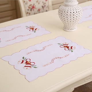 mantel individual bordado de navidad para decoración de mesa de cocina
