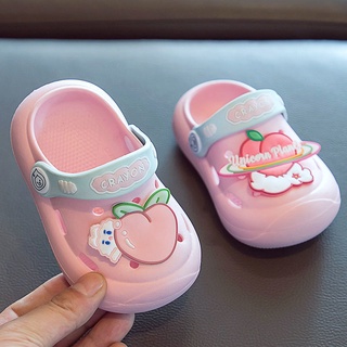 Niños zapatillas de verano bebé niño niñas lindo de dibujos animados antideslizante suave sandalias agujero zapatos