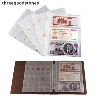 Thstone Paper Money Banknote Page Collecting Stamps Holder Sleeves Loose Leaf Page Album New Stock