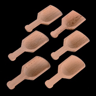 fbco 6 cucharas de madera para sales de baño, aceite esencial, bambú, baño, sal, cuchara caliente