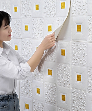 Pegatinas autoadhesivas de ladrillo de piedra 3D para azulejos de pared, papel pintado, techo, TV, fondo, hogar, dormitorio, impermeable, panel de pared