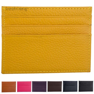 Keshieng Fashion minimalista delgado cuero de la Pu cartera corto titular de la tarjeta de crédito de cuero bolso titular de la tarjeta de identificación (1)