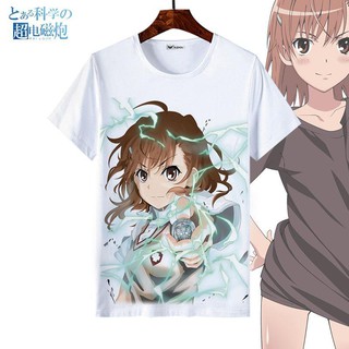 Un cierto científico super-electromagnético pistola hermana anime alrededor de Misaka Mikoto camiseta de manga corta masculina y femenina ropa de estudiante de verano personalización