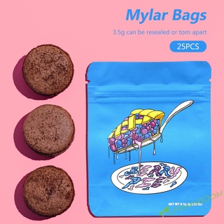 (formyhome) 25pcs 3.5g ziplock mylar bolsas de almacenamiento de alimentos al vacío bolsa de sellado térmico resellable