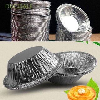 DUGDALE 250Pcs New Arrival Cookie Muffin Cupcake Mold DIY Baking Tools Egg Tarts Molds Disposable Bakeware Silver Tone Practice Useful Aluminum Foil Pudding Makers/Multicolor