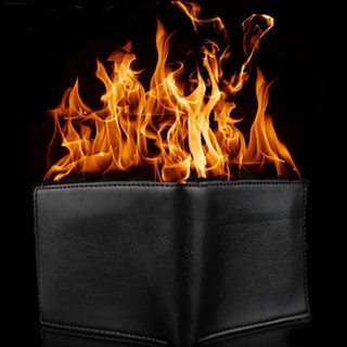 [i] magic trick flame fire wallet cuero mago etapa realizar street prop show [caliente]