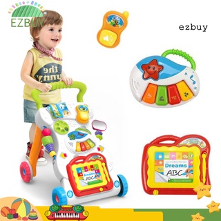 Ezbuy cochecito de bebé música Walker juguete Anti-rollover aprendizaje caminar carro infantil
