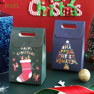 RIVEL 10pcs Packaging Bag Personality Candy Bag Christmas Candy Box Creative Snack Packaging Bag Santa Claus Chocolate Snowman Party Supplies Gift Box