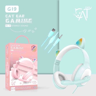 Nuevos audífonos con cable y micrófono RGB/Flash/Flash/orejas de gato/micrófonos/diadema/regalo de niña/niña/rosa01 (5)