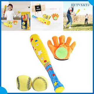Hytvxktj Mini juego De baseball suave De Espuma con 2 Bolas suaves con Bat y guante Para Uso Interno/exterior