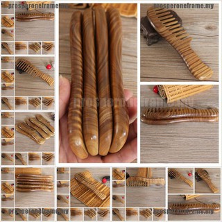 [prosperoneframe] belleza madera natural sándalo hecho a mano ancho diente c