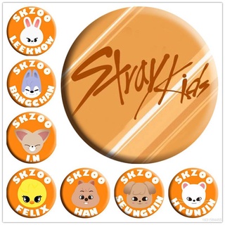 Kpop Stray Kids Skzoo insignia de dibujos animados llavero maquillaje espejo bolsa colgante accesorios regalos de cumpleaños moda cm