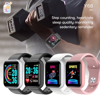 Y68 Smart Watch IP67 Waterproof Smart Bracelet Bluetooth Wristband Relo Heart Rate Monitor Sports Fitness Smart Band