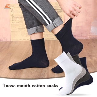 Caliente diabético tobillo salud circulatorio calcetines de algodón suelto ajuste superior para los hombres de un tamaño