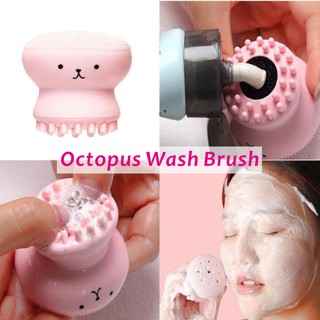 cepillo de silicona limpiador facial medusas pulpo lavado span sotong