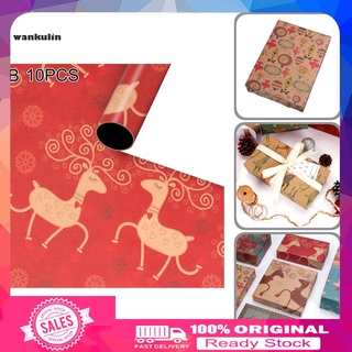 Wankulin 8 estilos de papel de regalo de caramelo de flores de papel de regalo de navidad resistente al desgarro para fiesta