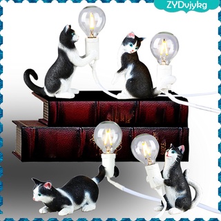 gato gatito lámpara led escritorio luz de noche hogar pasillo apliques decoración interior