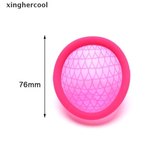 [xinghercool] copa menstrual de disco reutilizable con diseño plano con silicona esterilizadora extradelgada caliente