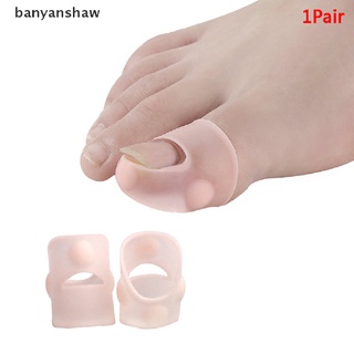 banyanshaw 1 par de separadores del dedo del pie de la unión del pie herramienta de cuidado de los pies silone tela hallux valgus corrección co