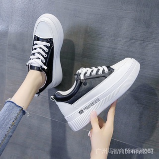 Cepillado Blanco Zapatos De Las Mujeres Zapatillas De Deporte 2022 Otoño Invierno Nuevo Estilo Todo-Partido Versión Coreana Gruesa Fondo Plano (3)