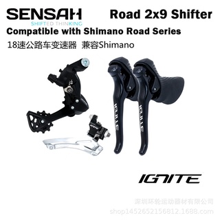 2021sensah 18 velocidades transmisión de coche de carretera, 2x9 velocidades dedo dial, cambio manual, dial delantero y trasero y SHIMAN0