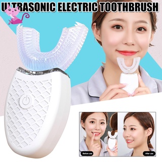 Wycui cepillo De dientes eléctrico ultrasónico en forma De U con 360 grados Para blanqueamiento dientes/limpieza/masaje Usb
