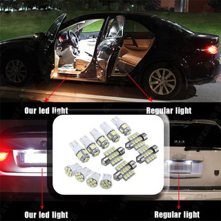 Kit de luces LED blancas para coche, 13 unidades, para lámparas de Interior, cúpula y matrícula (7)