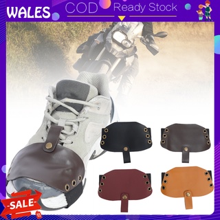 Wales - funda protectora para zapatos de motocicleta (1 unidad, resistente al desgaste, piel sintética, almohadilla de cambio de marchas, Protector de arranque para moto)
