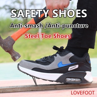 Los Hombres De Acero Del Dedo Pie Botas De Seguridad Anti-Aplastamiento piercing Absorción De Golpes Transpirable Antideslizante Ligero Zapatos Trabajo Al Aire Libre Deporte Protección