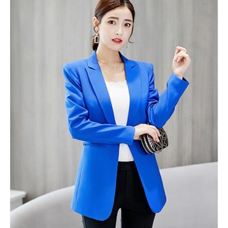 Diseño mujer Blazer moda manga larga chaqueta abrigo ropa de trabajo