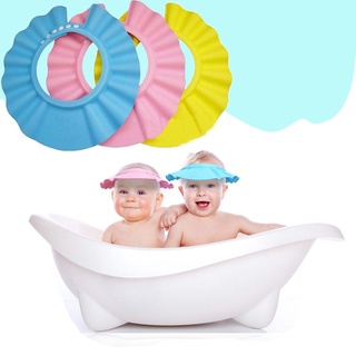 damies sombrero ajustable suave gorro de ducha lavado escudo de pelo nuevo 1pcs bebé niños champú baño/multicolor (4)