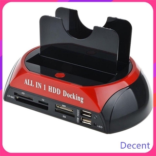 Decente perfect HDD estación de acoplamiento Dual USB 2.0 2.5/ 3.5 pulgadas IDE SATA caja HDD externa garantía de calidad (5)