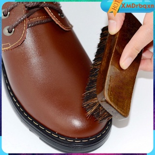 protable cepillo de zapatos de madera zapatos brillo cepillo limpiador kit marrón nuevo