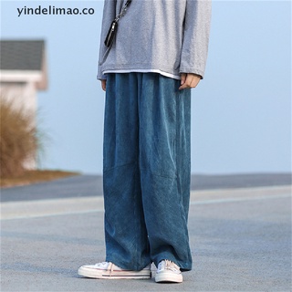[yindelimao] Nuevos Pantalones De Pana Para Hombre De Pierna Ancha Streetwear Chándal Masculinos Casuales Joggers [CO] (3)