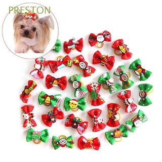 Preston Holiday Dog accesorios para el cabello Boutique Clips de pelo de perro arcos de goma banda de navidad elástica hecha a mano perros gatos mascotas perro aseo arcos