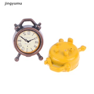 [jing] 1 pieza 1:12 reloj despertador miniatura casa de muñecas/decoración del hogar/juguete.