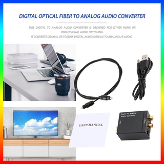 [nuevo] adaptador de audio coaxial toslink digital óptico a convertidor de audio analógico rca