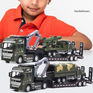 Bbe—1/50 escala del ejército remolque modelo figura educativa Pull-back función del ejército remolque misiles modelo de vehículo juguete para estudiante (2)