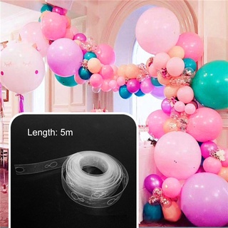 accesorios de cadena de globos de 5m globos de cinta dot fiesta de boda cumpleaños decoración fondo cadena globo arco feliz cumpleaños
