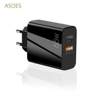 ASOES Portable Fast Charge Adapter US/EU/UK Plug Phone Charger Adapter Mobile Phone Charger Head Universal Travel Charger Head Wall Charger Quick Charge 65W Fast Charging Mobile Phone Charger/Multicolor