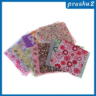 (Prasku2) 50 pzs grandes 10cm X 00cm de algodón manualidades de tela de Bundle cuadrados retazos Diy Costura álbum de recortes (8)