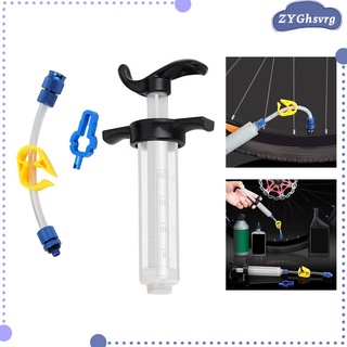 Upgraded Bike Bicycle No Tubes Tyre Sealant Injector Syringe with Wrench