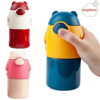 THERMOS Daphne 450ML regalos termo botella niños taza de agua botella de agua taza nuevo lindo con pajitas 450ML acero inoxidable/Multicolor
