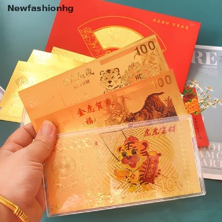 (newfashionhg) 2022 china año nuevo zodiac tigre conmemorativo billetes coleccionables recuerdo en venta
