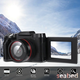 seabed Câmera digital Full HD 1080P 16MP Filmadora profissional Vlogging Flip Selfie câmera seabed
