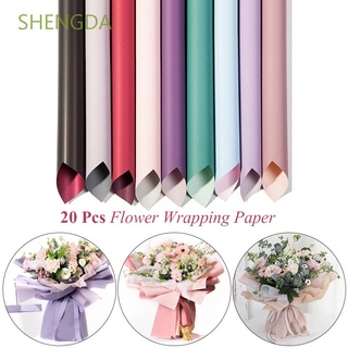 Shengda ramo de dos tonos envoltura DIY boda decoración papel de regalo impermeable artesanía embalaje flor fiesta suministros hechos a mano Scrapbook