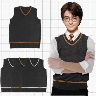 Harry Potter disfraz chaleco de los hombres de la escuela uniforme cuello en V suéter