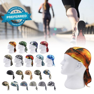 Gorra deportiva turbante transpirable y de secado rápido protector solar gorra impreso sombrero pirata tocado L7Y4