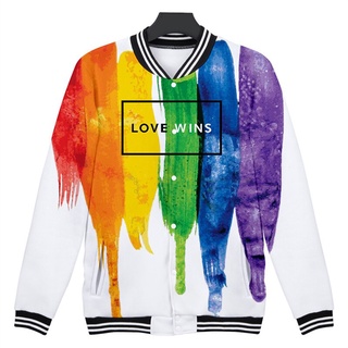 Lgbt béisbol ropa uniforme abrigo hombres arco iris bandera lesbianas Gays sudadera chaqueta ropa Streewears