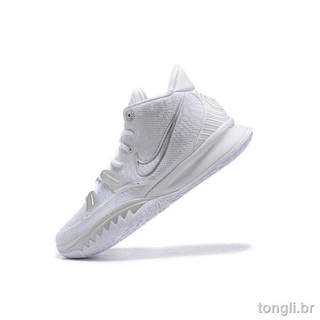 Zapatos para hombre Nike Kyrie 7 pulgadas tenis blancos De baloncesto plateados blancos (1)
